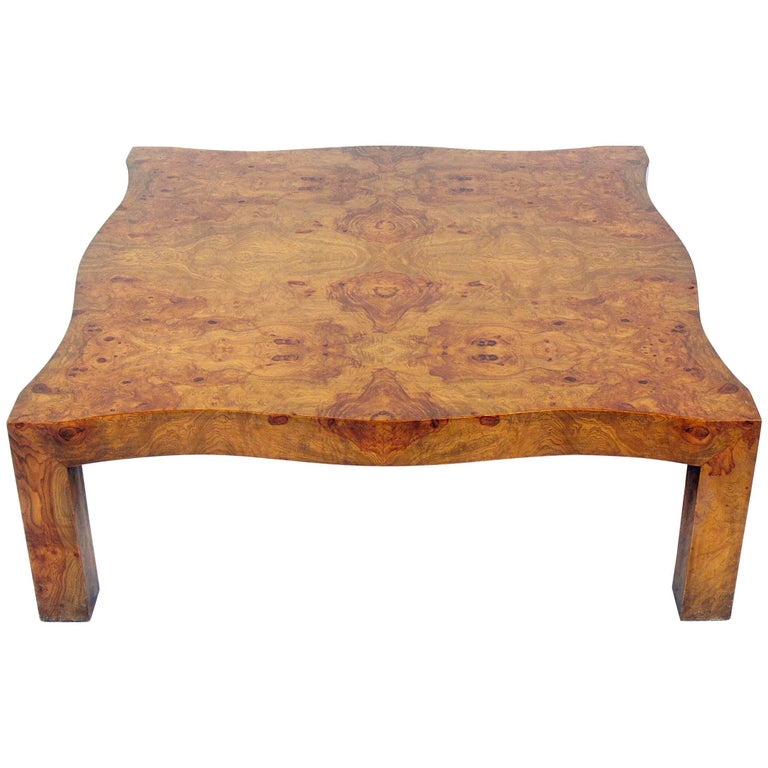 LargeScale Burl Wood Coffee Table at 1stdibs