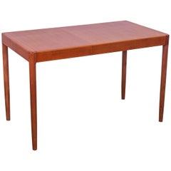 Small Danish Modern Teak Table with Leaf