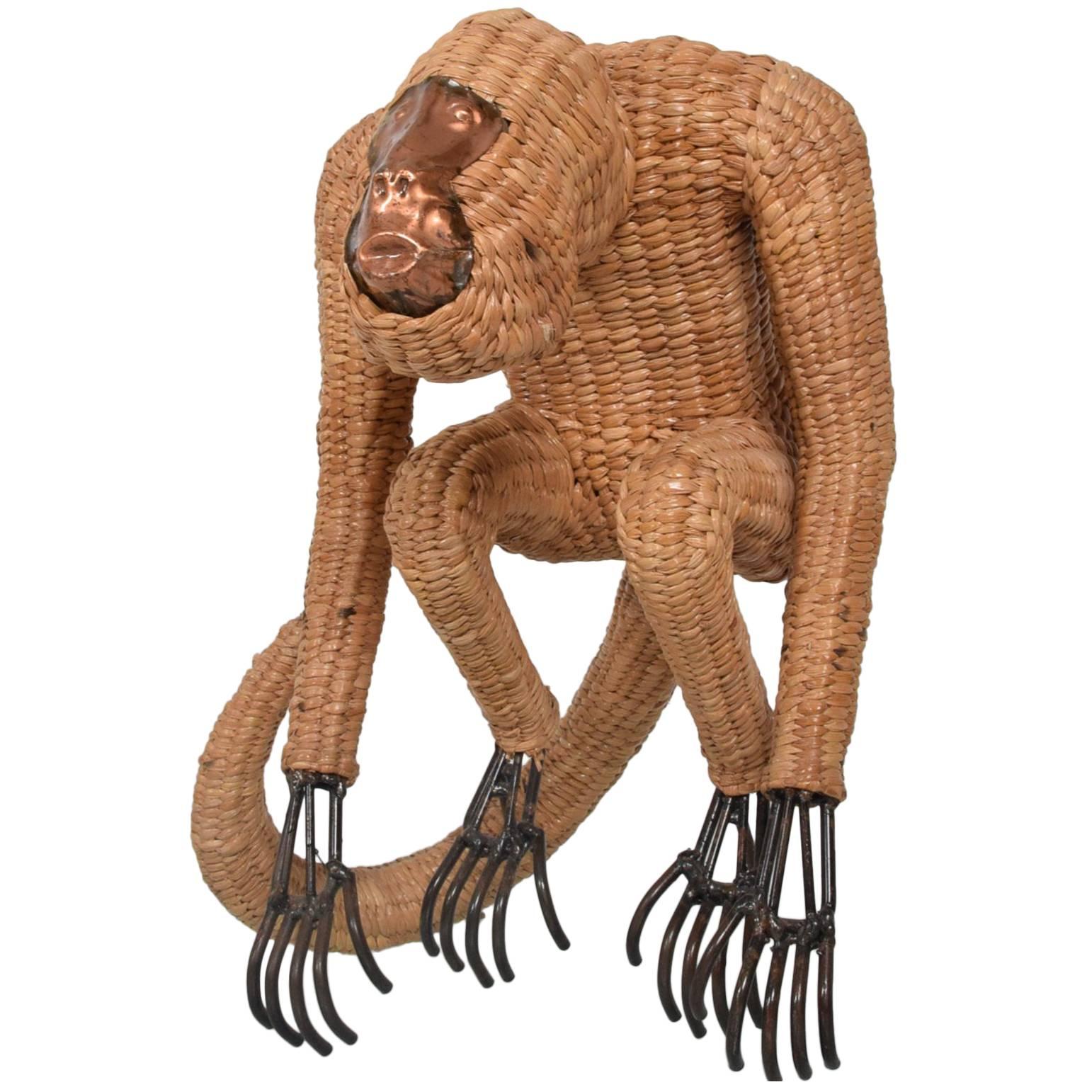 Mario Lopez Torres Wicker Monkey Sculpture