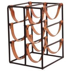Arthur Umanoff Iron and Leather Wine Rack 5