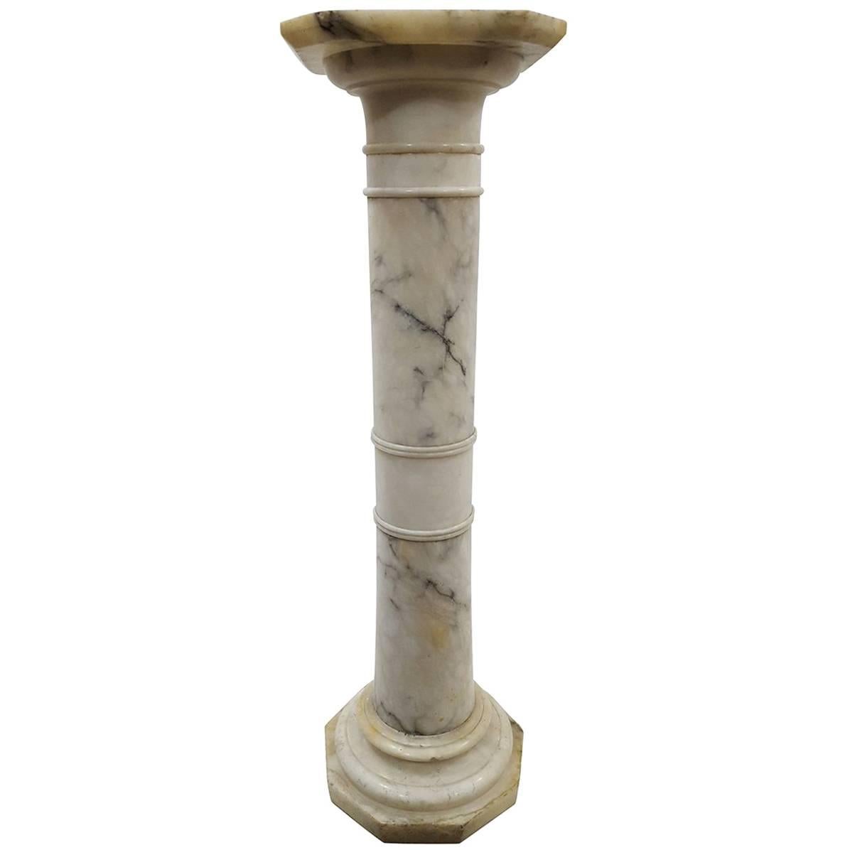 Carved Marble Pedestals 'B' For Sale