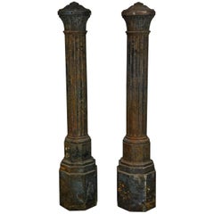 Antique 19th Century Cast Iron Posts