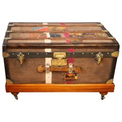 1920s Brown Moynat Steamer Trunk