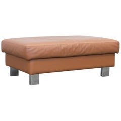 BoConcept Indivi Designer Leather Footstool Brown Pouff Stool Couch Modern