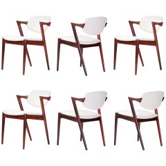 Kai Kristiansen Model 42 Dining Chairs, 1956