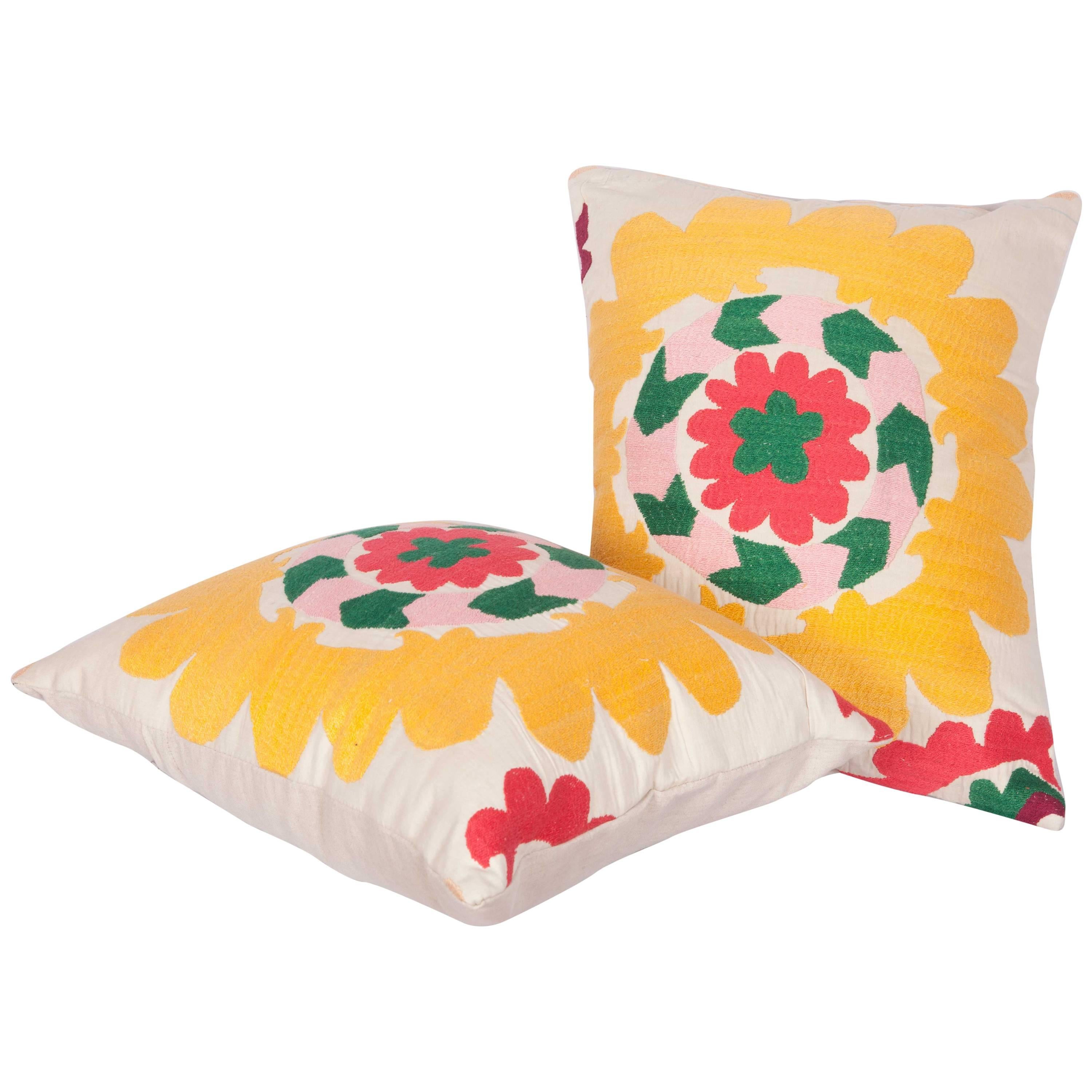 Pillow Cases Fashioned Out of a Vintage Tajik Suzani