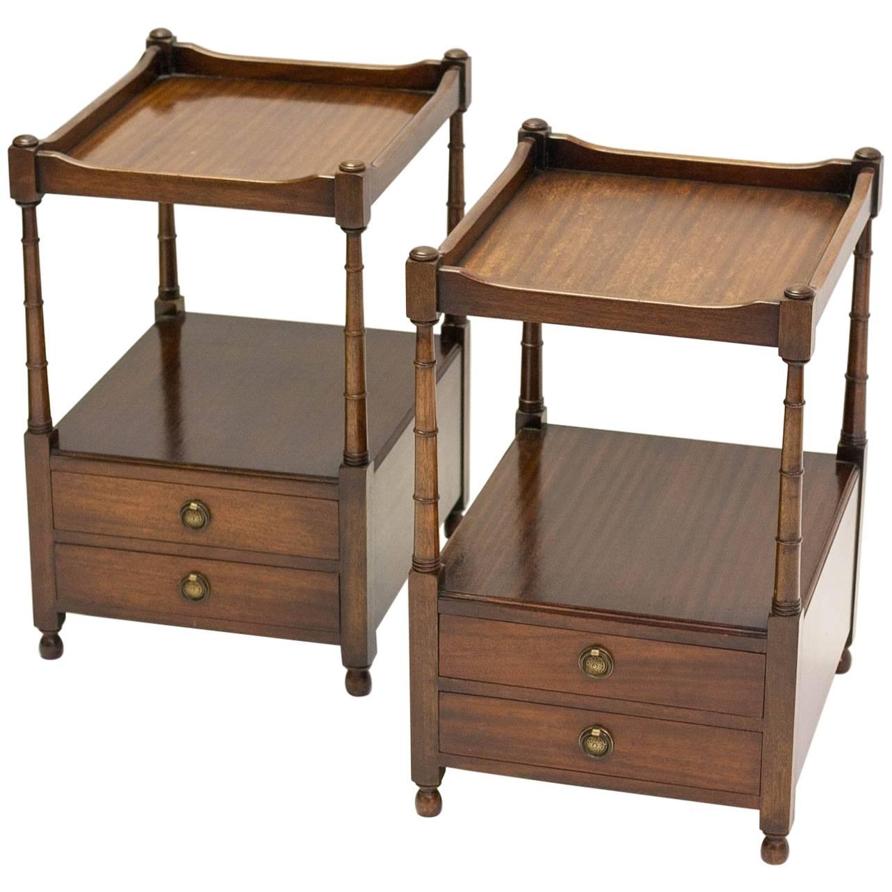 Two Reprodux Mahogany Side Tables, UK, 1970s For Sale at 1stDibs