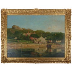 Antique Oil on Canvas "on the River Annisquam" after William Picknell