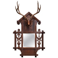 Black Forest Folk Art Deer Head Coat Rack 4