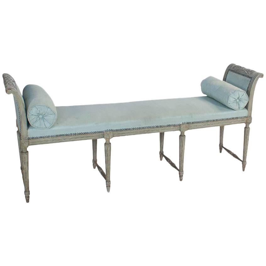 Painted French Bench or Window Seat, circa 1870