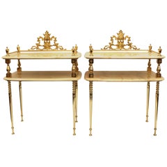 Pair of Mid-Century Italian Alabaster Tables