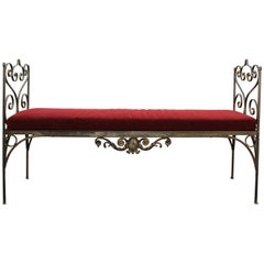Turn of the Century Wrought Iron Bench