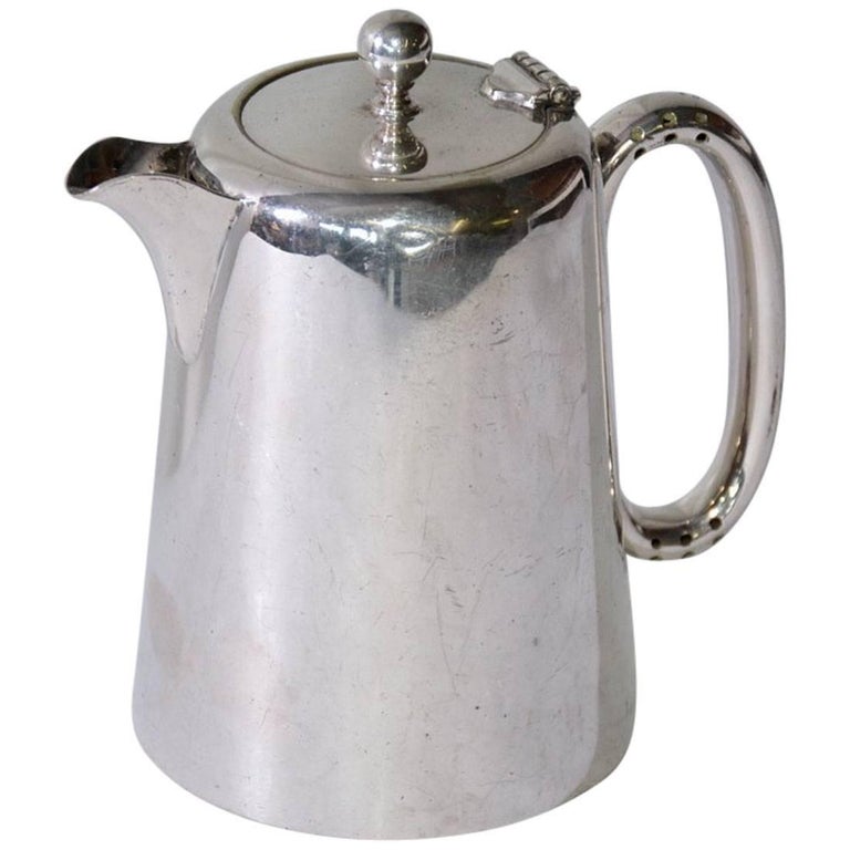 Vintage English Silver Plated Hotel Coffee Pot For Sale at 1stdibs