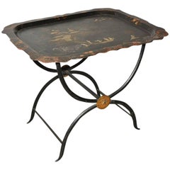 Chinoiserie Tole Tray Table 8