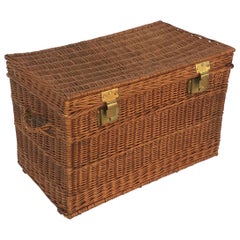 Large French Willow Basket Hamper