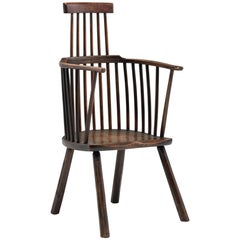 Elm and Ashwood Comb-Back Armchair, circa 1760 12