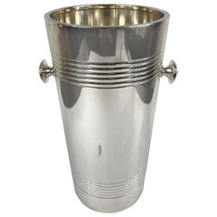 Tall Christofle Silver Plate Wine Cooler