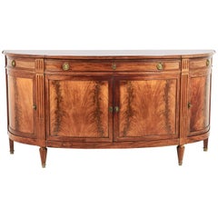 Antique French Demilune Sideboard in Mahogany, FY-934