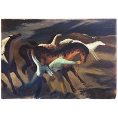 "Taming Wild Horses, " WPA-Style, Early Social Realist Work by Paul Zimmerman