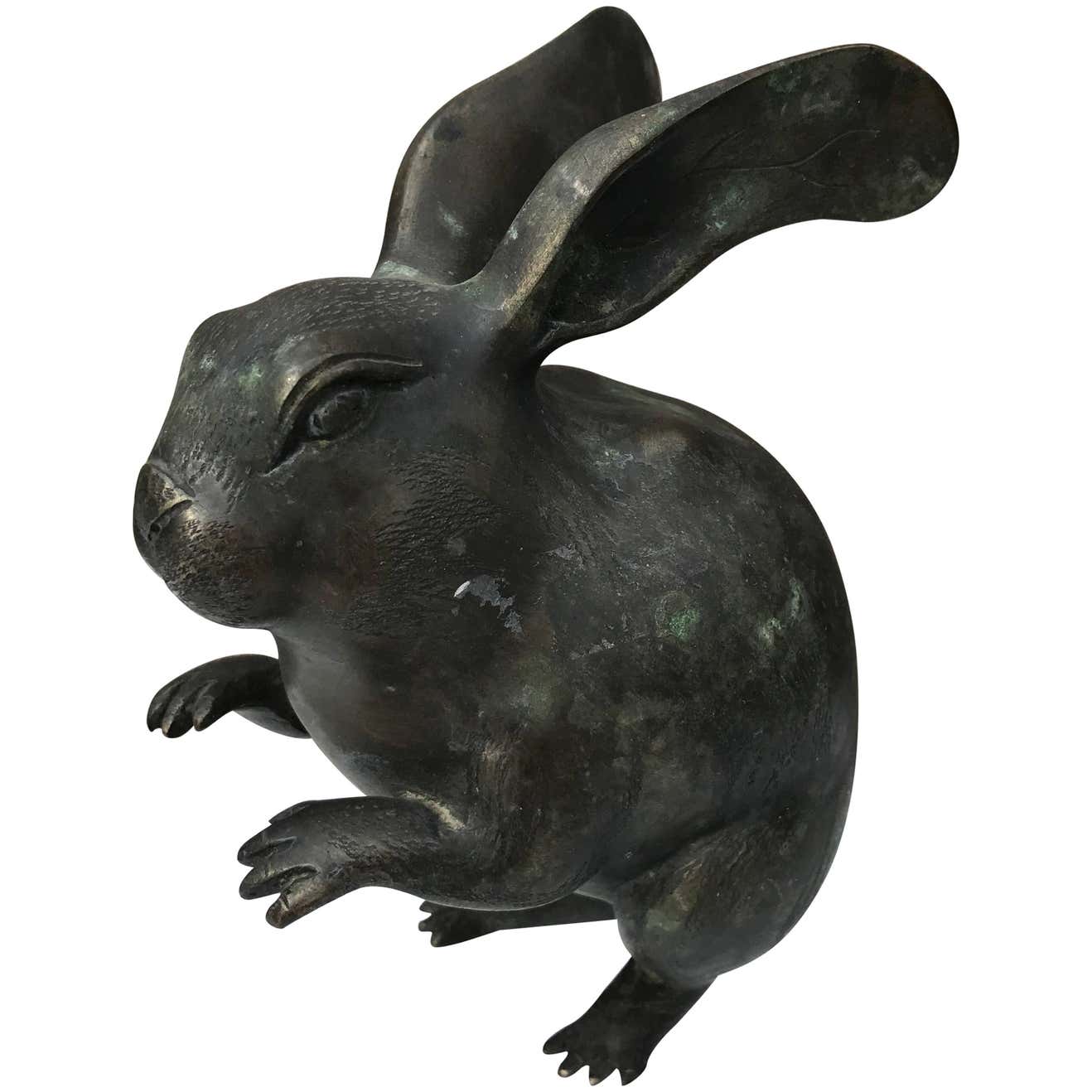Fine Antique Japanese Bronze Rabbit Usagi, Meiji Period, 1868-1912 at ...