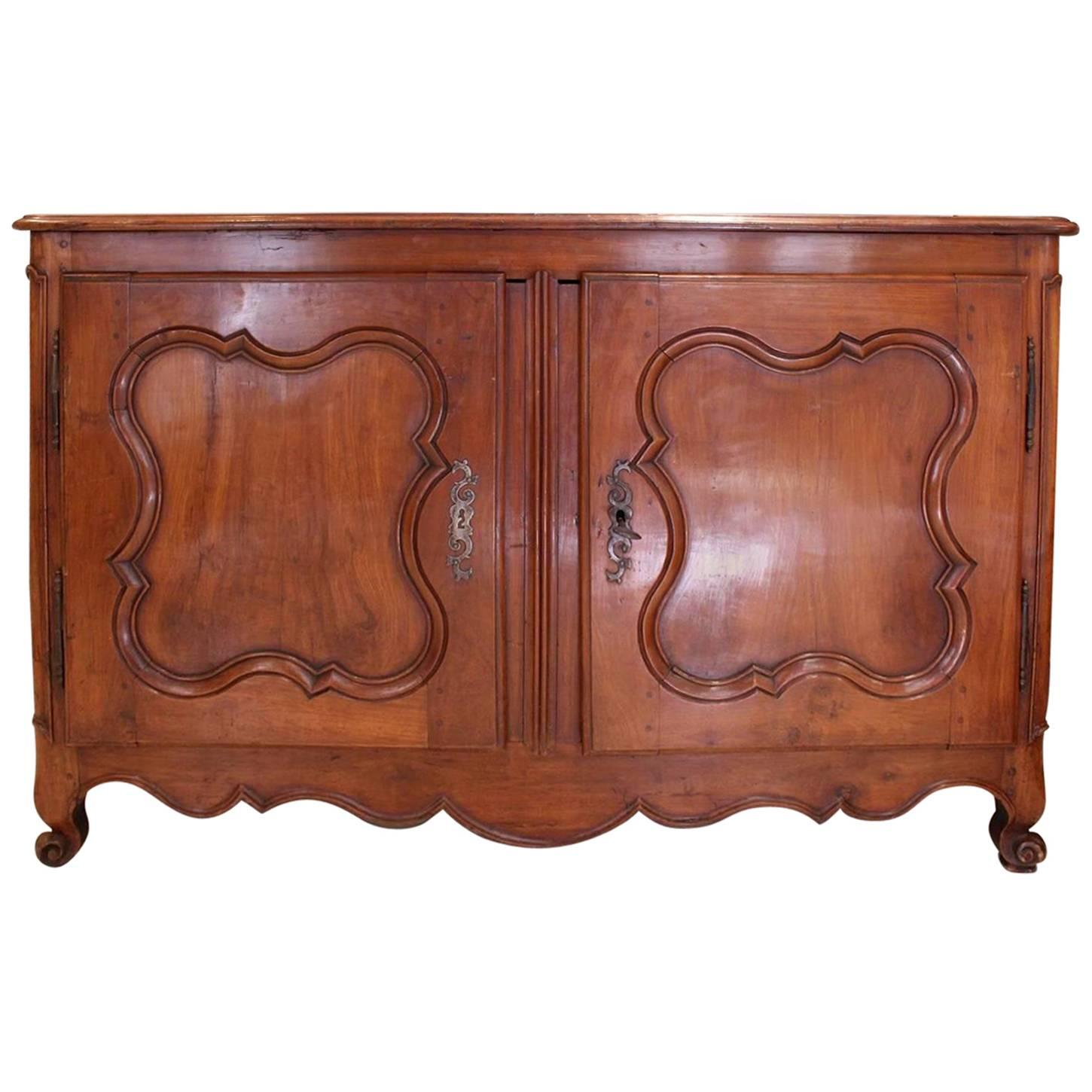 Antique French 18th Century Period Regence Walnut Buffet For Sale