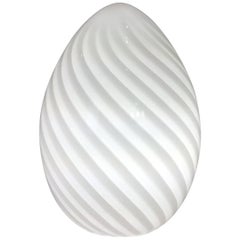 Vetri Murano Handblown Solid Glass Egg Lamp