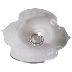 Stuben Glass Bowl, Unusual Shaped Bowl, Clear Glass Bowl
