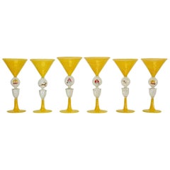 Vintage Bimini Werkstatte Martini Glasses, Vienna, 1930s