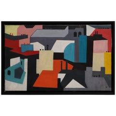 City-Scape Landscape Oil on Canvas by David Segel 5