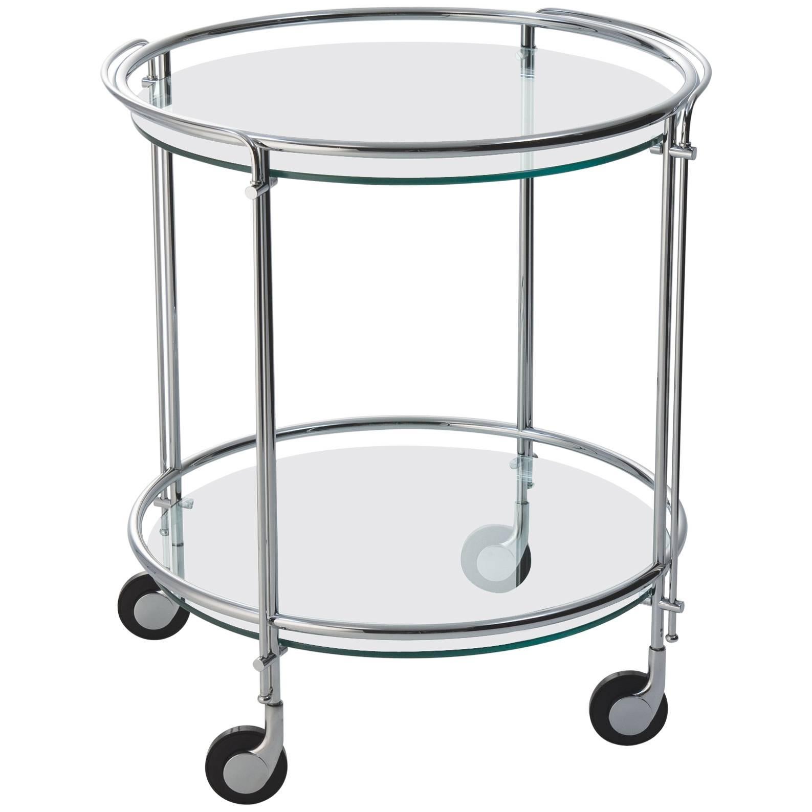 Gallotti and Radice Riki Bar Cart or Trolley in Chrome or Brass For Sale