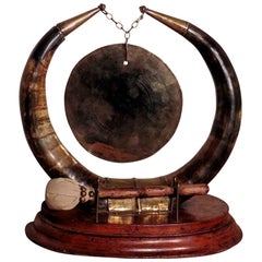 Art Deco Animal Horn Table Gong