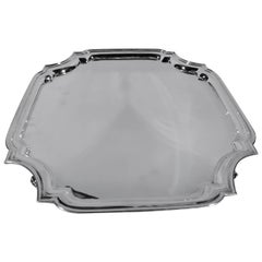 Tiffany Sterling Silver Salver Tray in Traditional Georgian Style