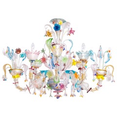 Italian Ca'Rezzonico Gondola Chandelier in Murano Glass, 1960, Cenedese