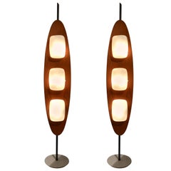 Fantastic Pair of Italian Reggiani Surf Floor Lamp, circa 1960 6