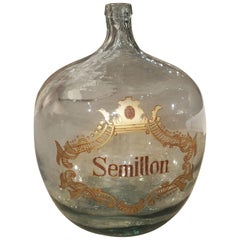 Grande bouteille soufflée à la main de Sémillon Demijohn de France