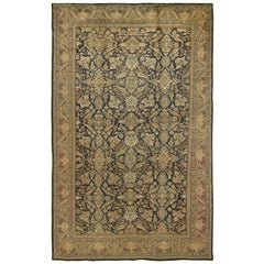 Antique Mahal Carpet Dark Deep Navy Ground Antique Mahal Carpet Dark Deep Navy Ground