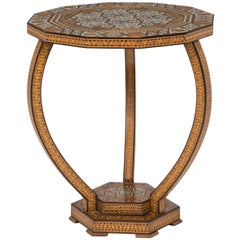 Moroccan Inlaid Octagon Shape Table