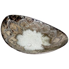 1960s Dorothy Thorpe Sterling on Crystal Decorative Bowl