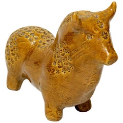 1960s, Italian Bitossi Ceramic Bull by Aldo Londi