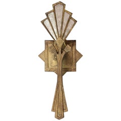 1 of 2 Deco Sconces with Star Shaped Backplate 9