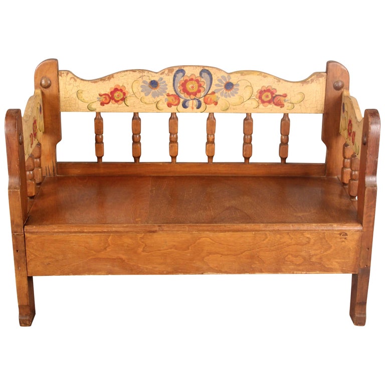 Antique Children Size Monterey Bench at 1stDibs