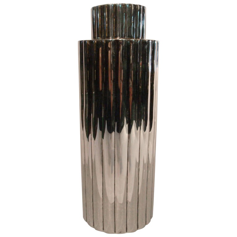 Art Deco Silver Cocktail Shaker, Alfredo Ortega and Sons, Mexico City