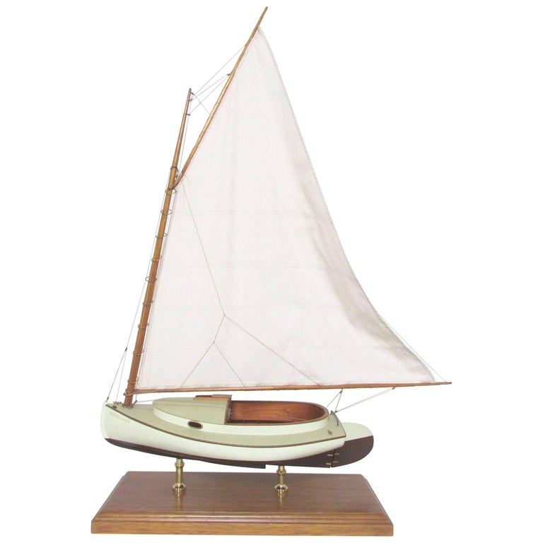 Vintage Scale Boat Model of a Crosby Catboat For Sale at 1stDibs | catboat model, catboat for