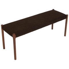 Niels Møller 63A Bench with Walnut Legs