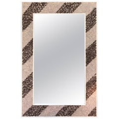 Rectangular Shell Mosaic Frame Mirror Art