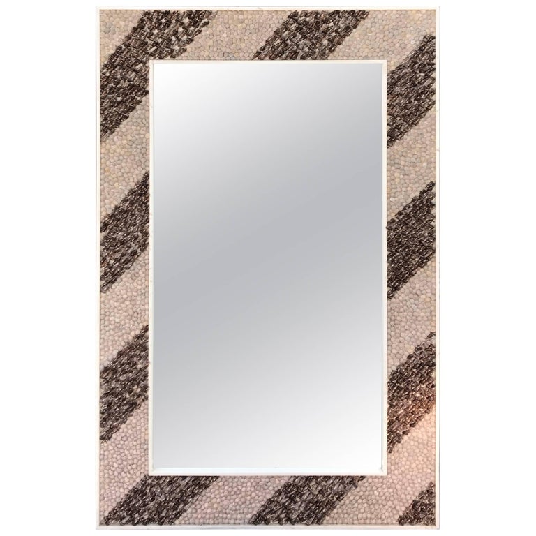 Rectangular Shell Mosaic Frame Mirror Art For Sale at 1stDibs mosaic
