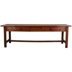 Early 19th Century French Farm Table with H Stretcher 7
