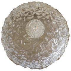 Late 20th Century Transparent Murano Glass Ceiling Light by Barovier