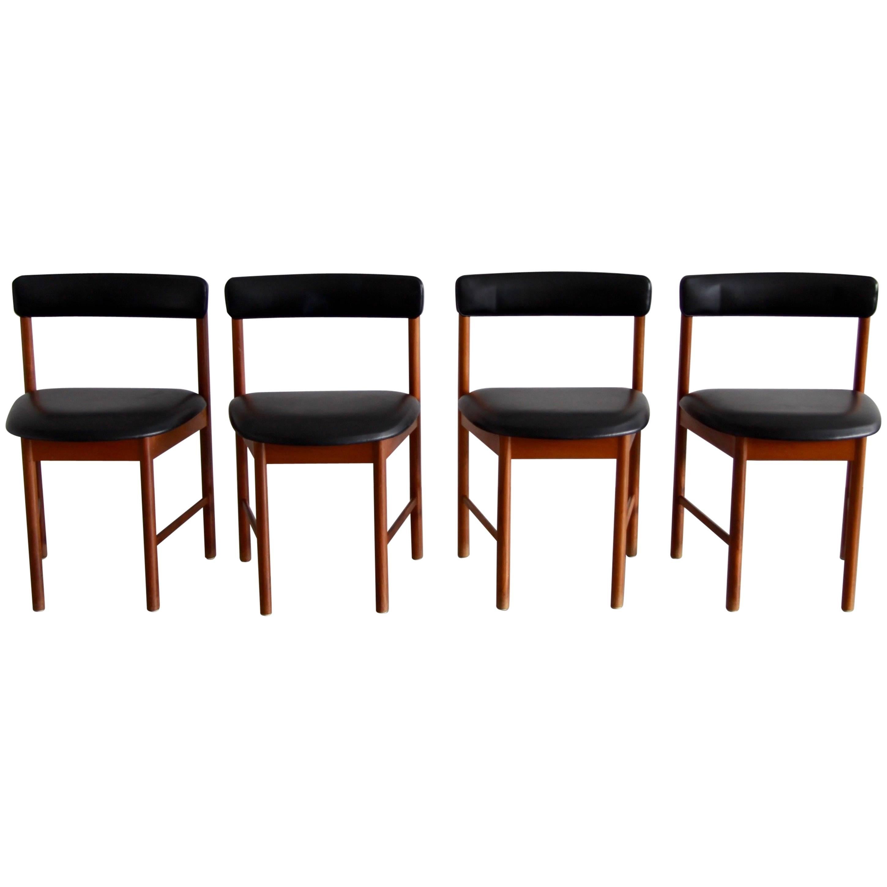 McIntosh Teak Dining Chairs, No 4103, 1960s, Set of Four For Sale