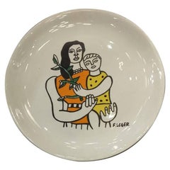 Beautiful Fernand Leger Ceramic Plate, circa 1960